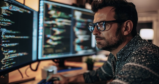 Engineer working remotely